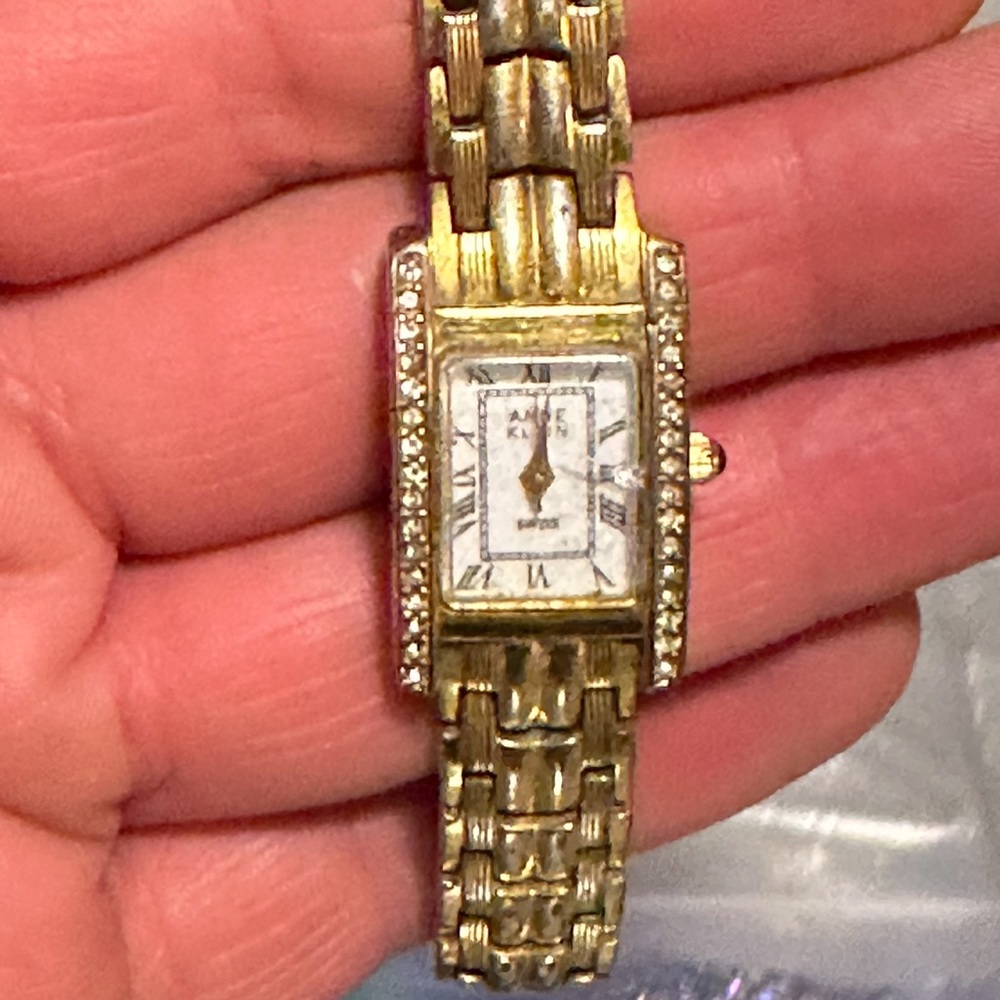 Vintage Anne Kline Gold Tone Woman’s Wristwatch